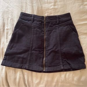 BLACK DENIM JEAN SKIRT